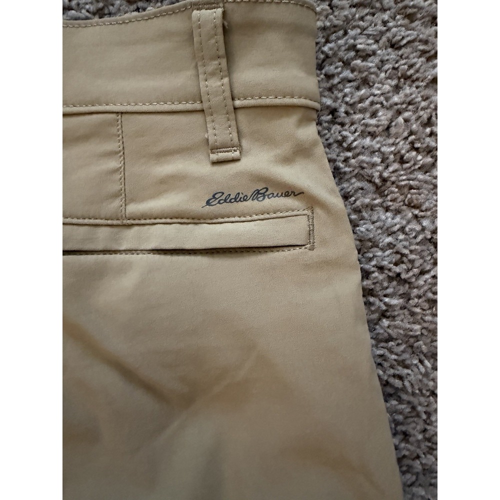 Eddie Bauer Travex Khaki Pants Mens 30x32 Straight Leg Hiking Travel Tan - Picture 3 of 7
